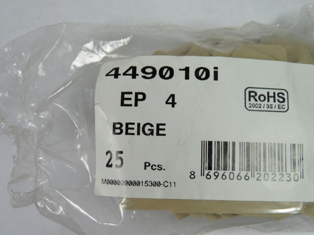 IMO EP-4 Terminal Block End Plate BEIGE 25-Pack ! NWB !