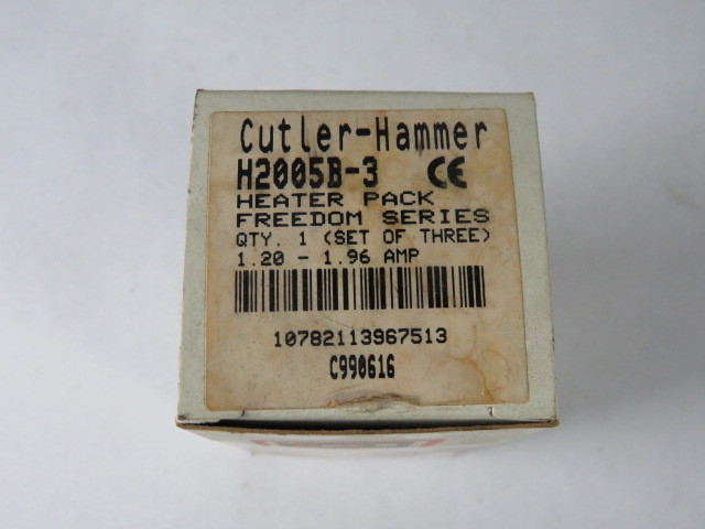 Cutler-Hammer H2005B-3 Overload Relay Heater Element 1.20-1.96A Pack Of 3 NEW