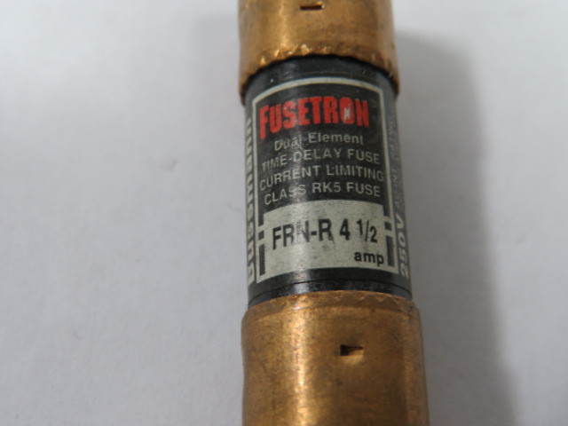 Fusetron FRN-R-4-1/2 Dual Element Time Delay Fuse 4-1/2A 250V USED