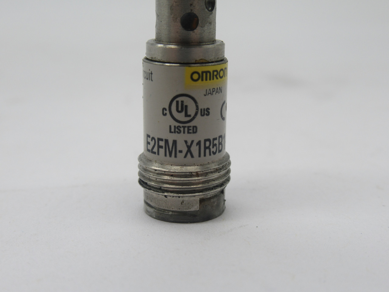 Omron E2FM-X1R5B1-M1 All-Stainless Housing DC Proximity Sensor 1.5mm Range USED