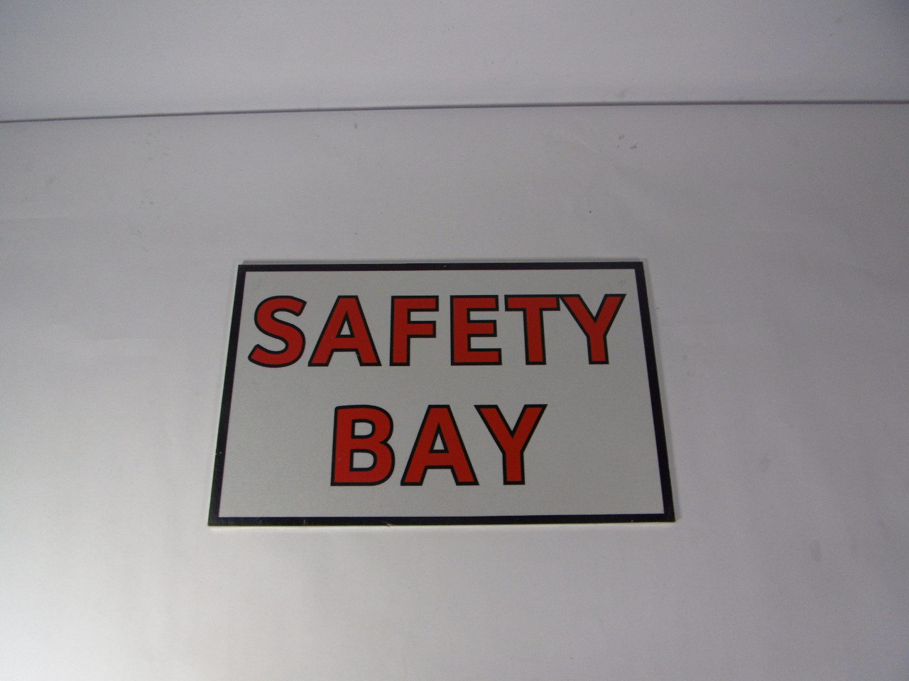 Generic Double Sided Safety Bay 16X10" Sign USED