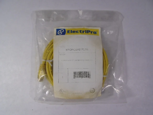 ElectriPro EPOPC8Y07FL6B Cat 6 Patch Cord 7ft SHELF WEAR NWB