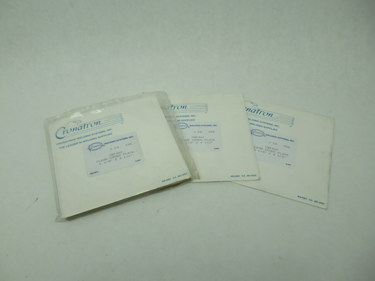 Cronatron CW1462 Clear Cover Plate 5-1/4" x 4-1/2" Lot of 8 NEW