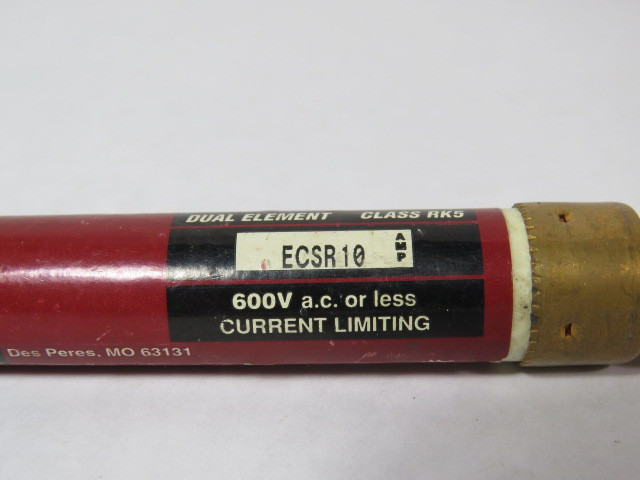 Bullet ECSR10 Time Delay Dual Element Fuse 10A 600V USED