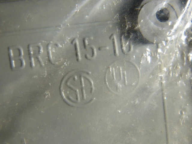 Sceptor BRC15-10 Blank One-Gang Cover and Gasket MISSING TWO SCREWS NWB
