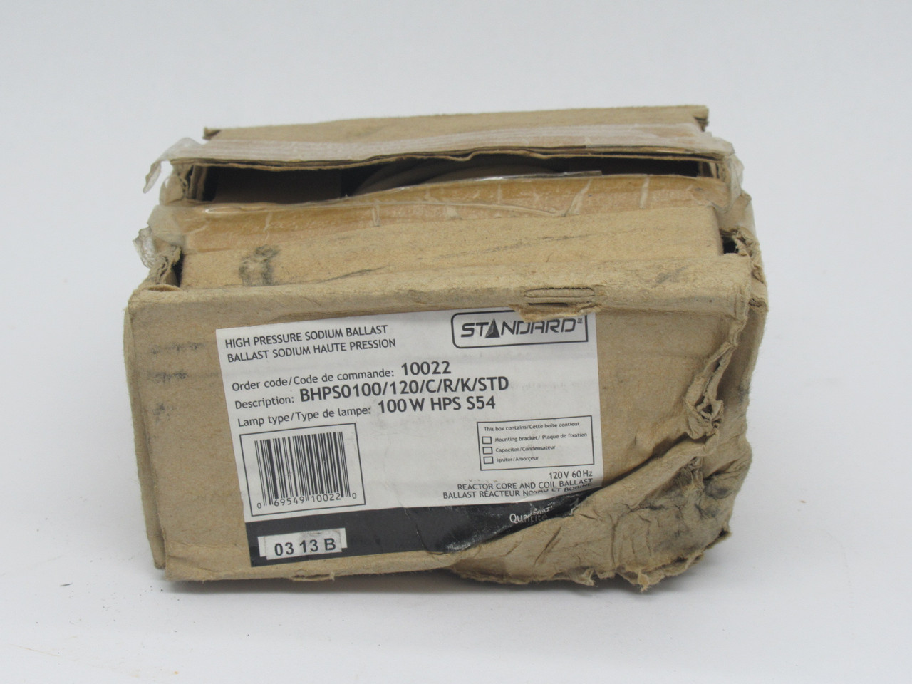Standard BHPS0100/120/C/R/K/STD High Pressure Ballast 120V 100W DMG BOX ! NEW !