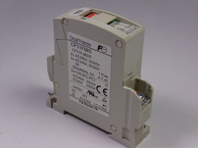 Fuji Electric CP31FM/5 Circuit Protector 5Amp 1Pole USED