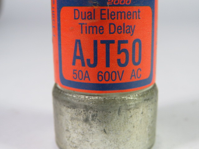 Gould Shawmut AJT50 Time Delay Fuse 50A 600VAC USED
