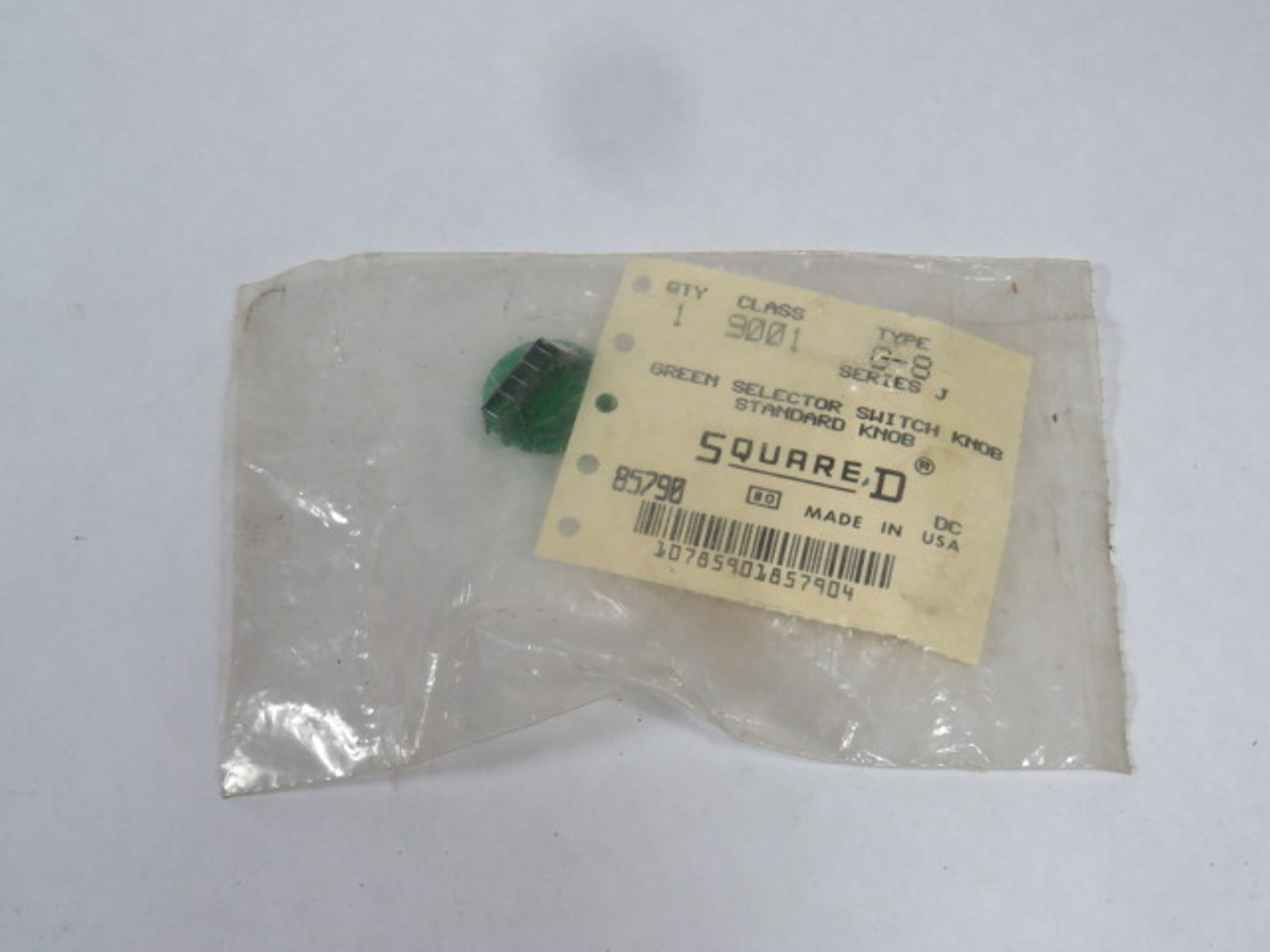 Square D 9001-G-8 Series J Selector Switch Knob Green ! NWB !