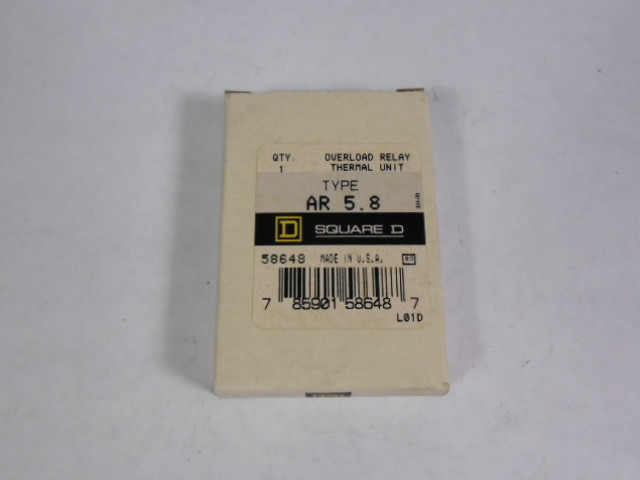 Square D AR5.8 Thermal Overload Relay Heater Element ! NEW !