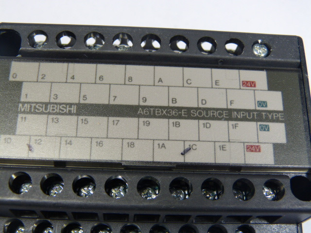Mitsubishi A6TBX-36E Terminal Block 32PT Source In USED