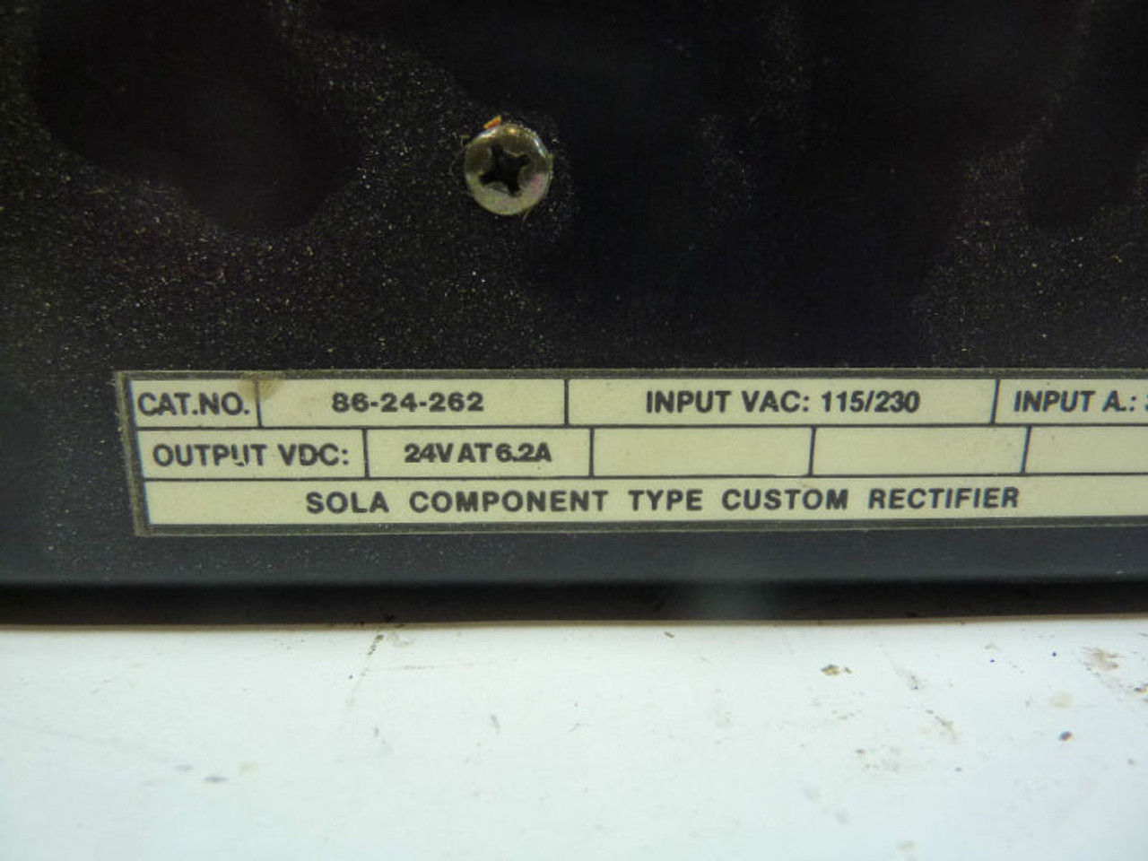 Sola 86-24-262 Power Supply 6.2 Amp 24VDC USED