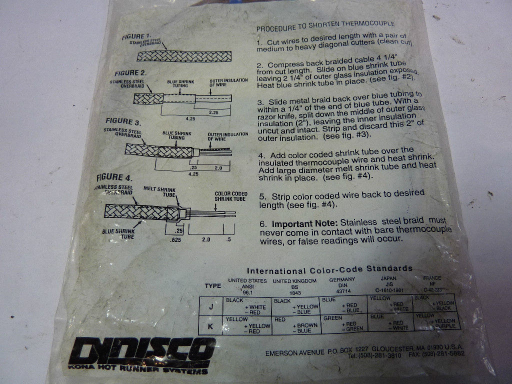 Dynisco 83-61-120 Thermocouple Hot Runner NEW