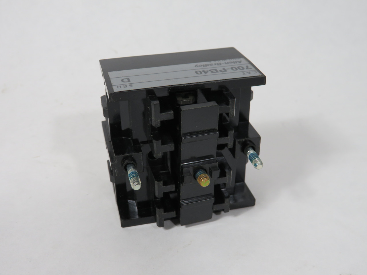 Allen-Bradley 700-PB40 Adder Deck 4-Pole 10amp Series D Damaged Box NEW