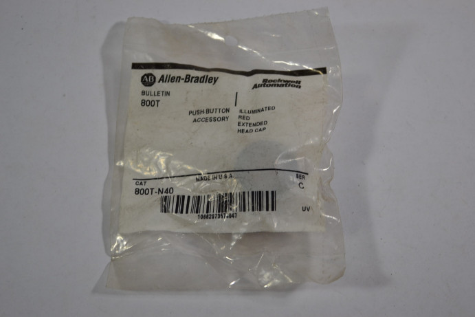 Allen-Bradley 800T-N40 Pilot Light Cap Red HOLEY BAG NWB