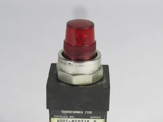 Allen-Bradley 800T-PSDT16R Series B Pilot Light 120VAC 50/60Hz Red Cap USED