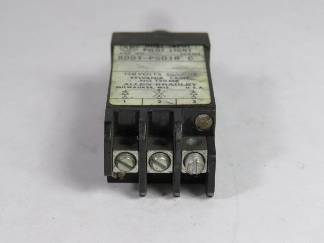 Allen-Bradley 800T-PSD16 Series C Dual Input Pilot Light 120VAC 50/60Hz USED