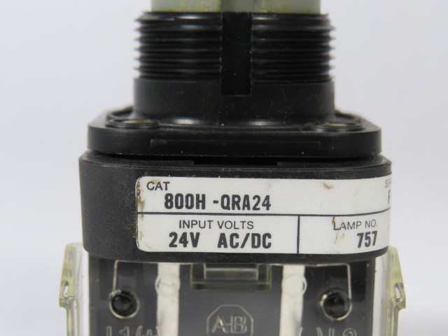 Allen-Bradley 800T-QRA24G Ser F Push Button  1NO1NC 24V Green No Guard USED