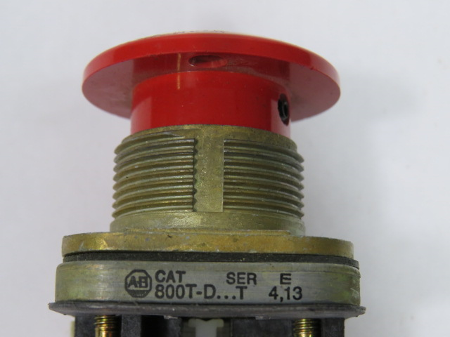 Allen-Bradley 800T-D6A Series T Push Button 1NO 1NC Red Mushroom Head USED