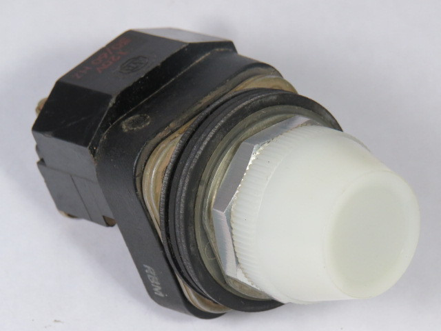 Allen-Bradley 800T-P16W Ser B Pilot Light 120VAC 50/60Hz White Lens USED