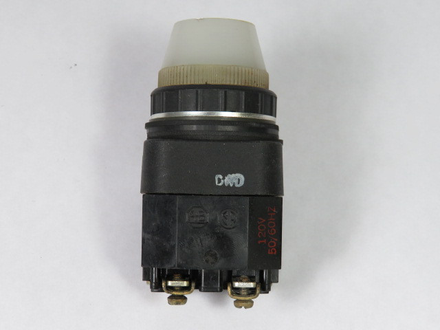 Allen-Bradley 800H-QR24W Series F Universal Pilot Light 24VAC White Lens USED