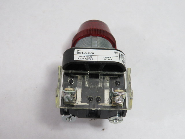 Allen-Bradley 800T-QH10R Ser T Pilot Light Red 30.5mm 120V USED