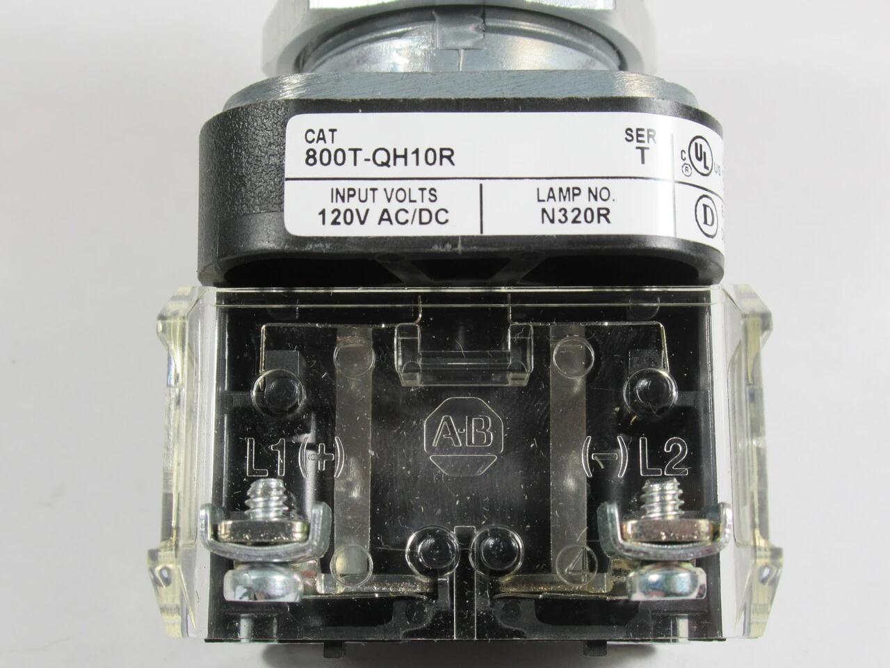 Allen-Bradley 800T-QH10R Series T Full-Voltage Pilot Light 120V Red Lens NOP