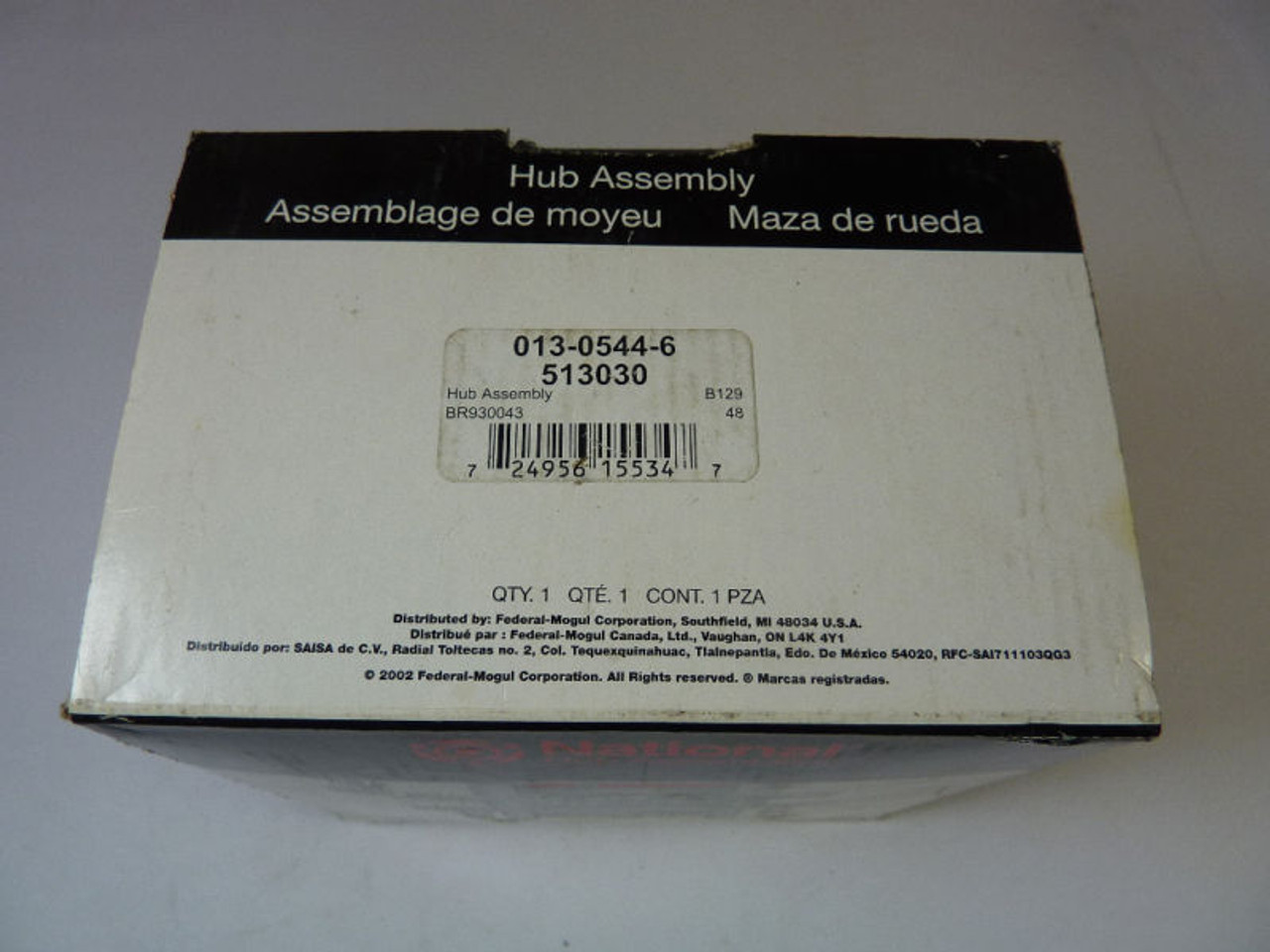 National 513030 Hub Assembly 013-0544-6 USED