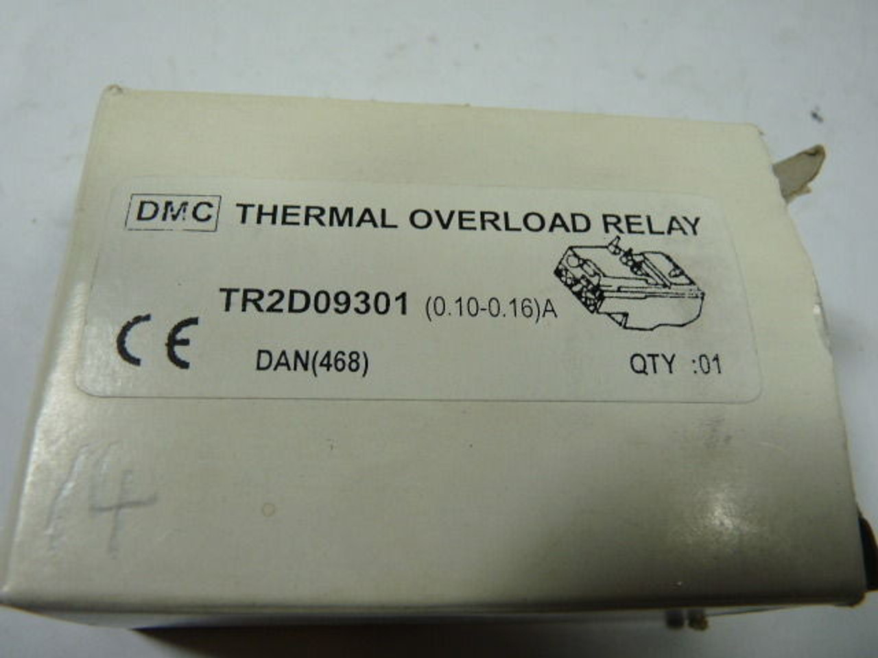 DMC TR2D09301 OVerload Relay 0.10-0.16 Amp ! NEW !