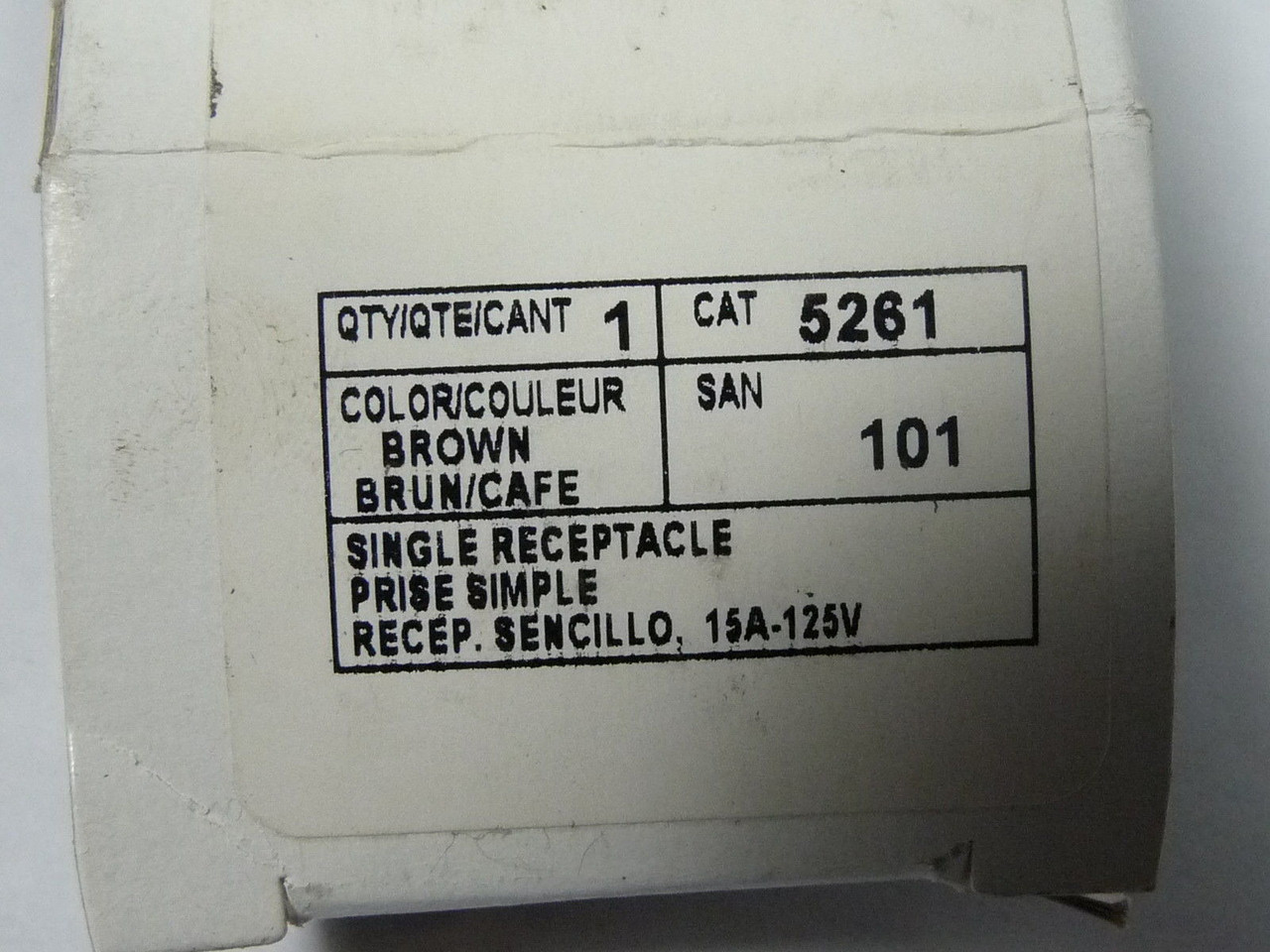 Leviton 5261 Receptacle 15A 125V 2P 2W Nema 5-15R Brown ! NEW !