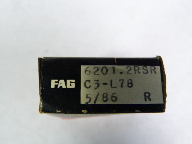 Fag 6201-2RSR-C3-L78 Deep Groove Ball Bushing 32mmOD 12mmID 10mmW NEW