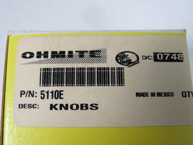 Ohmite 5110E Cylindrical Knob 42mm OD 1/4" ID ! NEW !