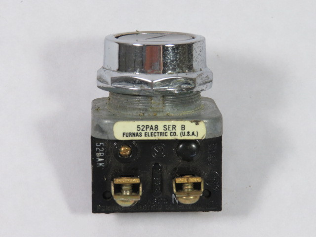 Furnas Electric Co 52PA8 Ser B Push Button 1NO Black Contact Black Flush USED