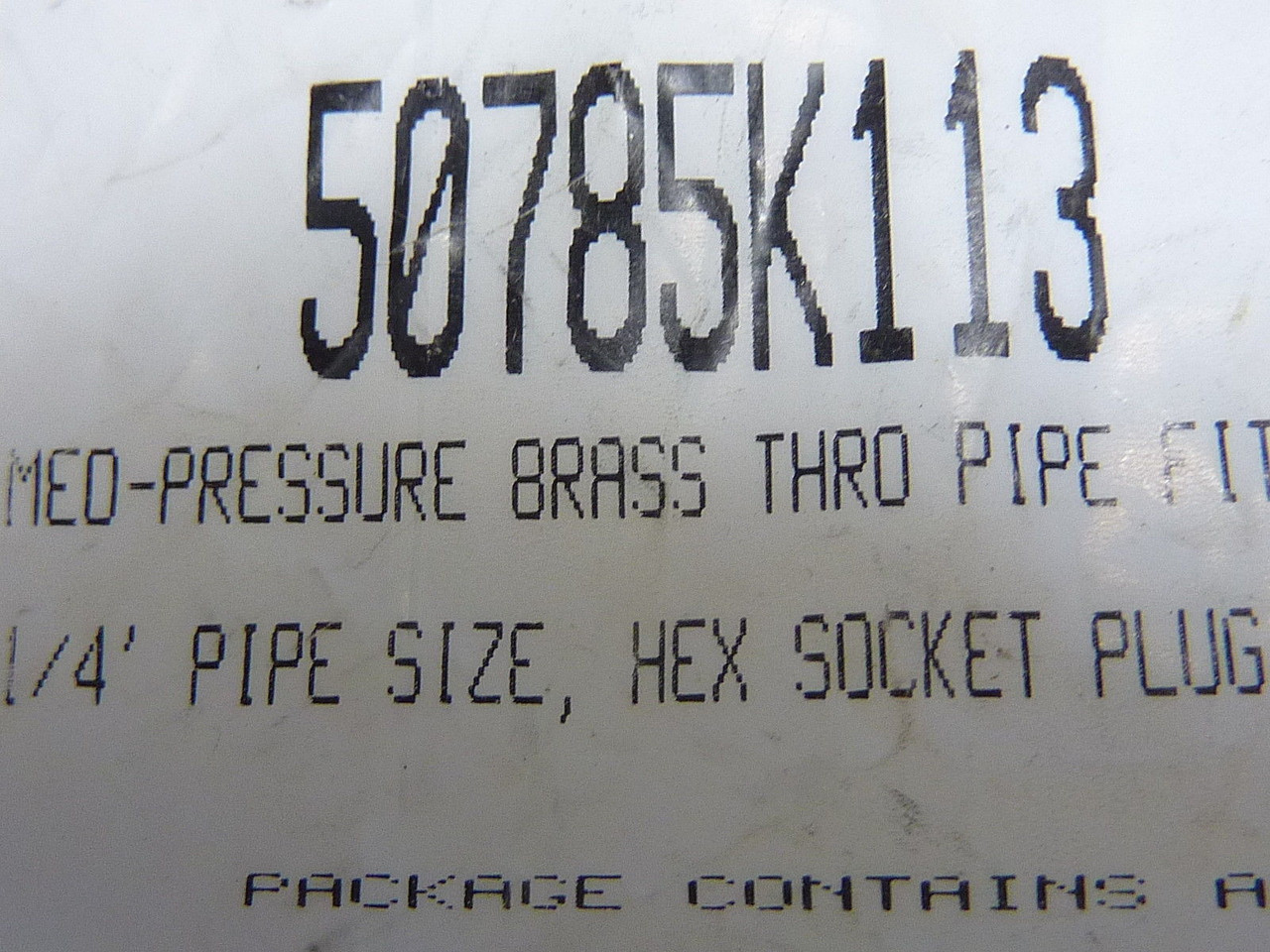 Generic 50785K113 Pneumatic Brass Thread Pipe Fitting 1/4 Inch USED