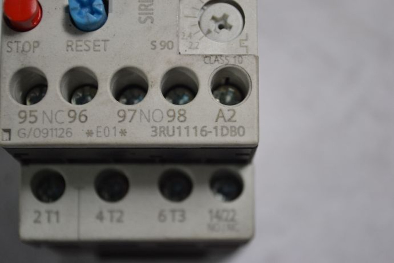 Siemens 3RU1116-1DB0 Overload Relay 2.2-3.2A USED