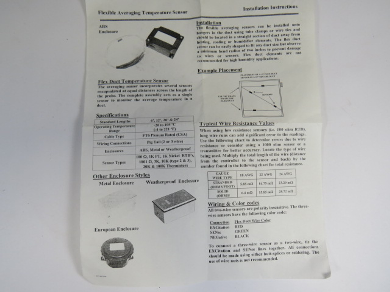 MICRO THERMO 23-0048 230048 Temp Sensor Flex-Duct ! NEW
