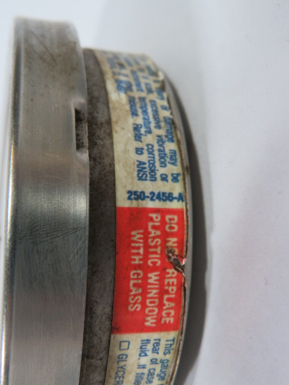 Ashcroft 250-2456-A Liquid Filled Gauge 30-0 In. Hg Vac 4" Diam 1/4" NPT USED