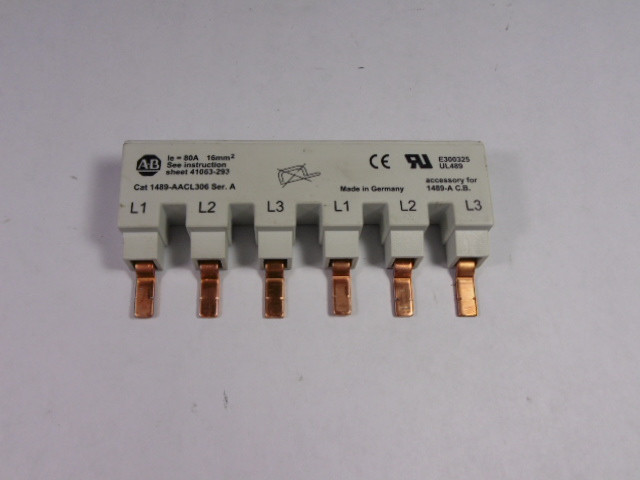 Allen-Bradley 1489-AACL306 Bus Bar 3 Phase 6 Pole USED