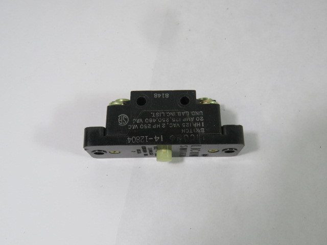 Licon 14-12804 Limit Switch 1NO 1NC 20A 125/250/480VAC USED