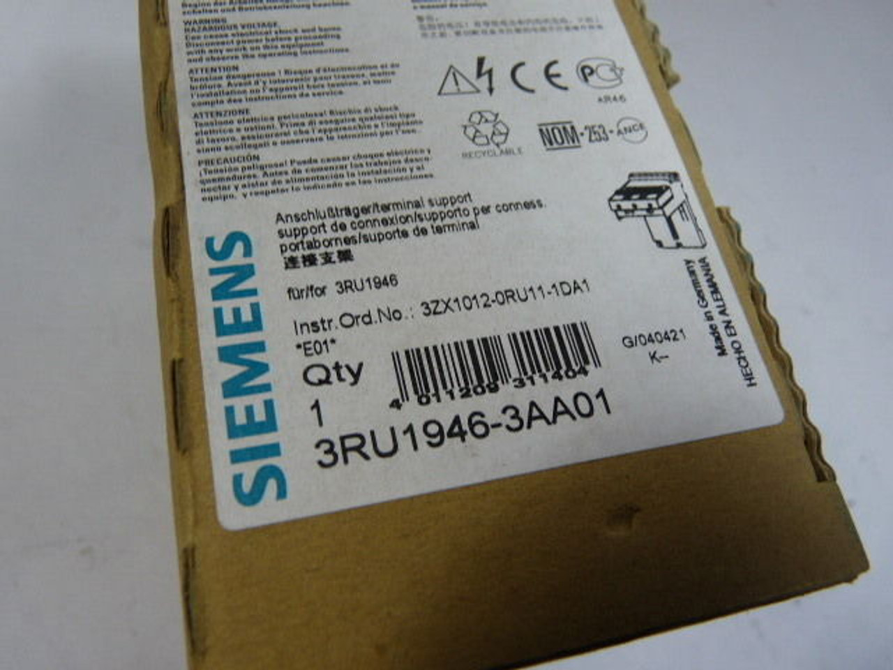 Siemens 3RU1946-3AA01 Overload Mounting Kit ! NEW !