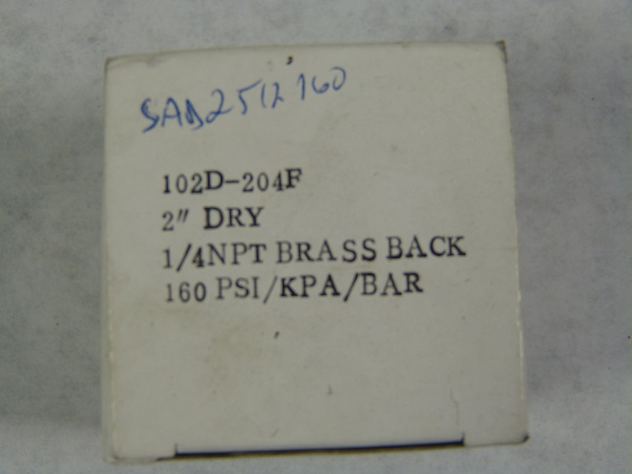 Precision 102D-204F Dry Face Gauge 2" 1/4" NPT NEW