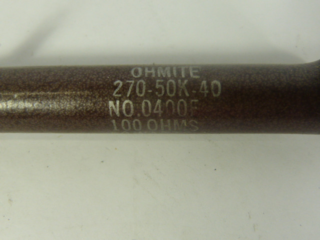 Ohmite 0400F 270-50K-40 Resistor 50W 1000Ohms USED