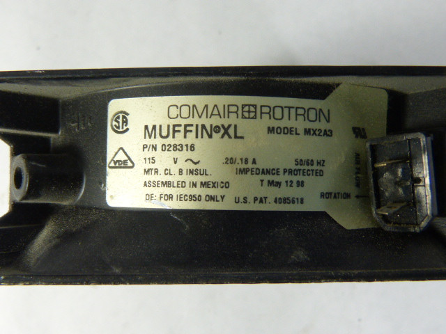 Comair 028316 Fan .2 / .18 Amp 115 Vac 15 W 3100 VPM USED