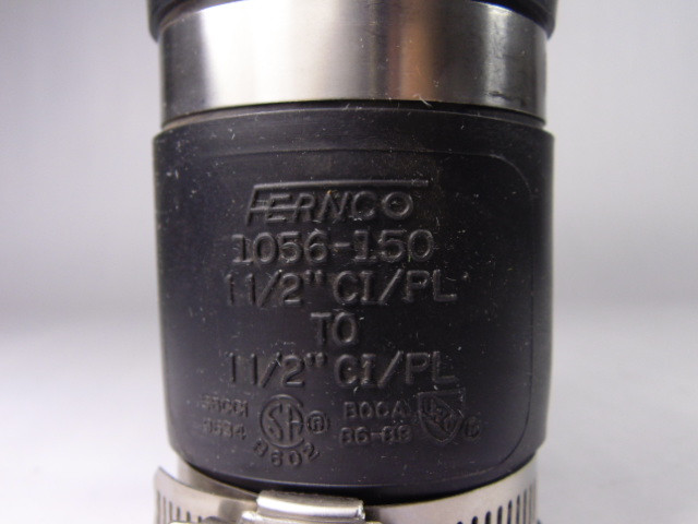 Fernco 1056-150 Flex Coupling W/ Clamps USED