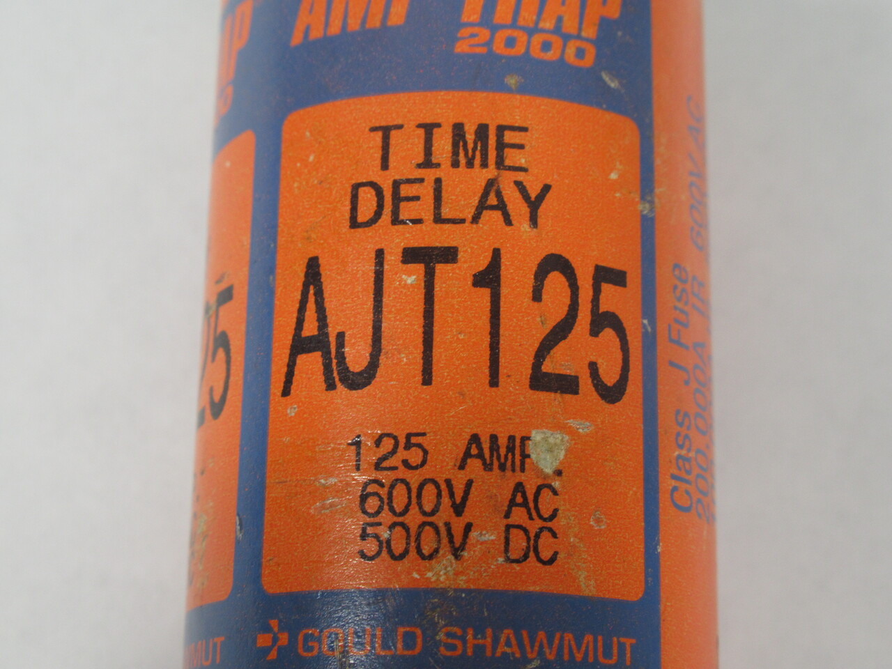 Gould Shawmut AJT125 Amp-Trap 2000 Time Delay Fuse 125A 600VAC 500VDC USED