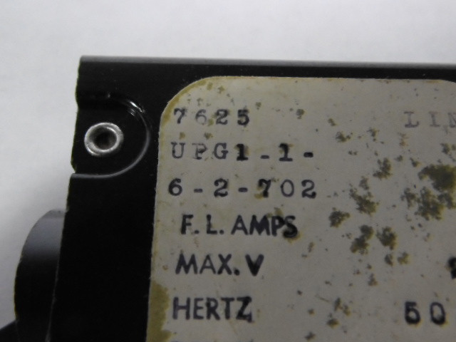 Airpax UPG1-1-6-2-702 Circuit Breaker 7A 250V 50/60Hz USED