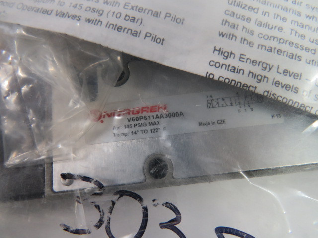 Norgren V60P511AA3000A Pneumatic Direct Solenoid Valve 145PSIG ! NOP !