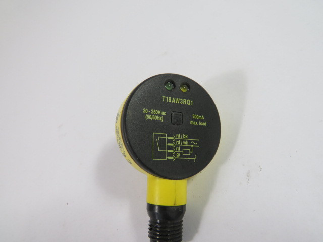 Banner T18AW3RQ1 (33424) EZ Beam Receiver Photoelectric Sensor 20-250VAC USED