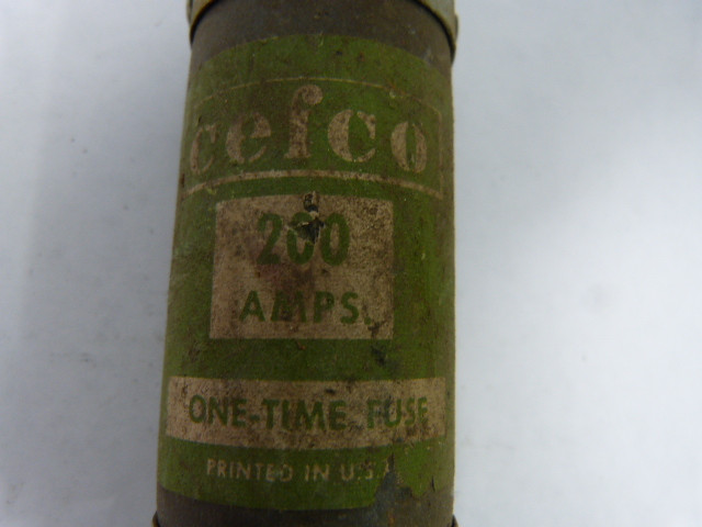 Cefco OT200/250 One Time Fuse 200A 250V USED