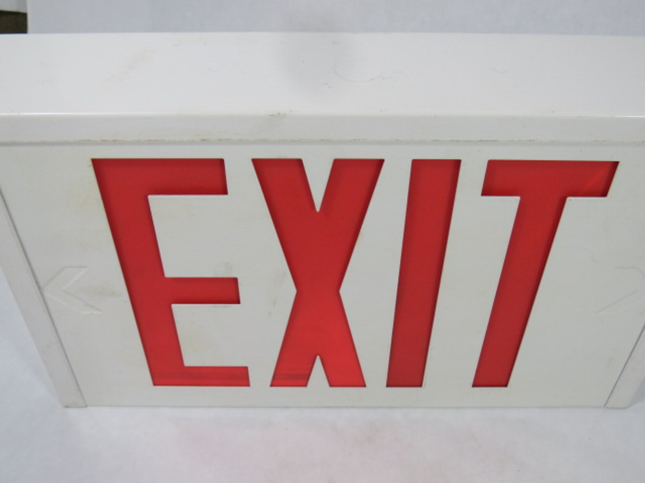 Stanpro SLEXSC0WH Steel Exit Sign 12"W7.75"HX2.25"D 120/347VAC 1.9W NOP